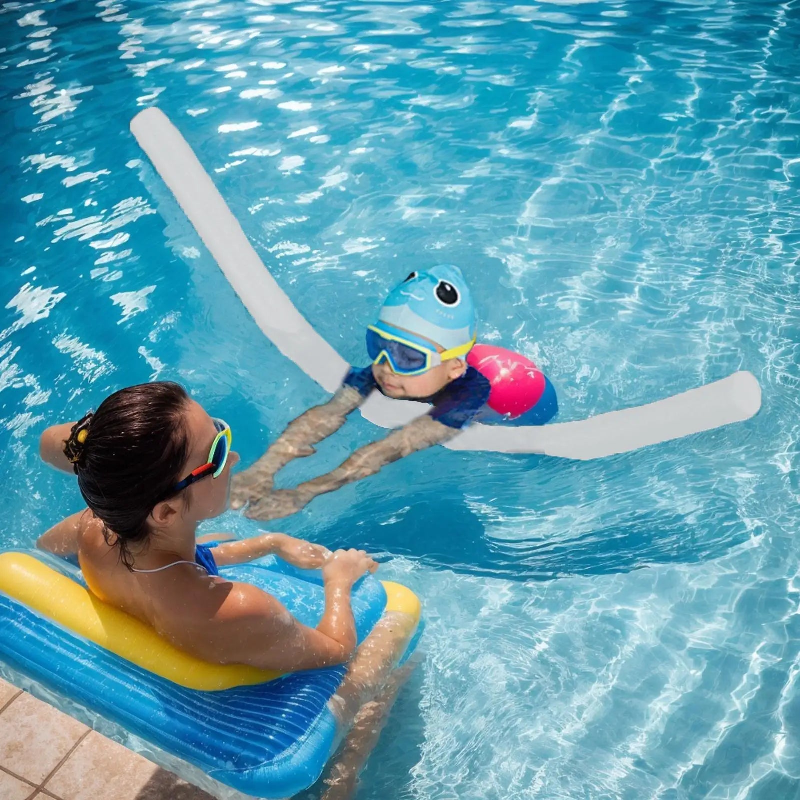 Swimming Pool Noodles Foam Floating Toy Training Device Water Sports Exercise Aid Buoyancy Stick for Kids Adults