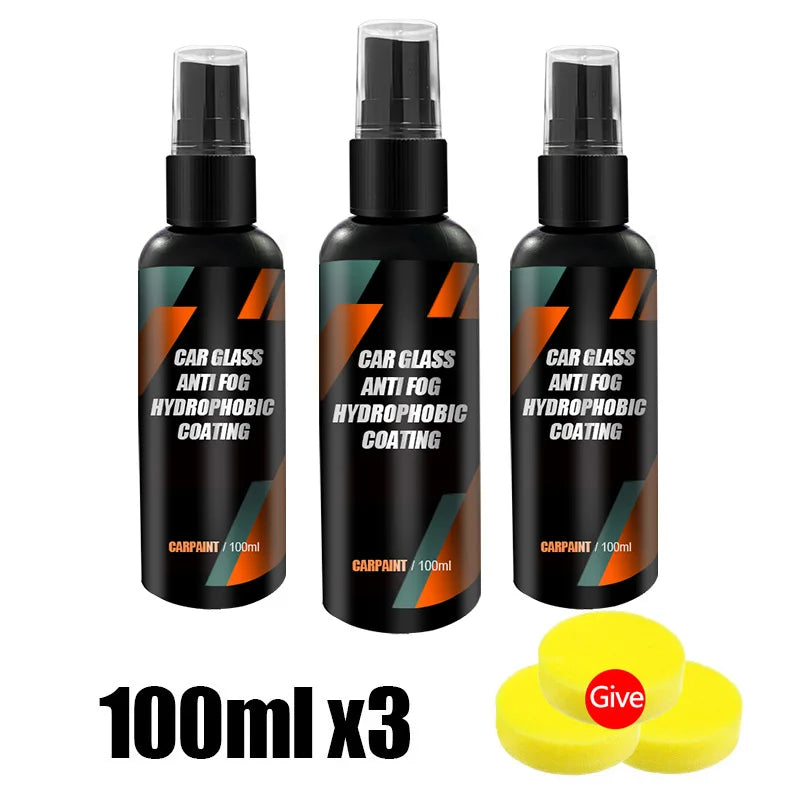 Cars Glass Anti-rain Water Spray Repellent Nano Coating Hydrophobic Waterproof Agent Oil Film Removing Auto Glass Film Agent