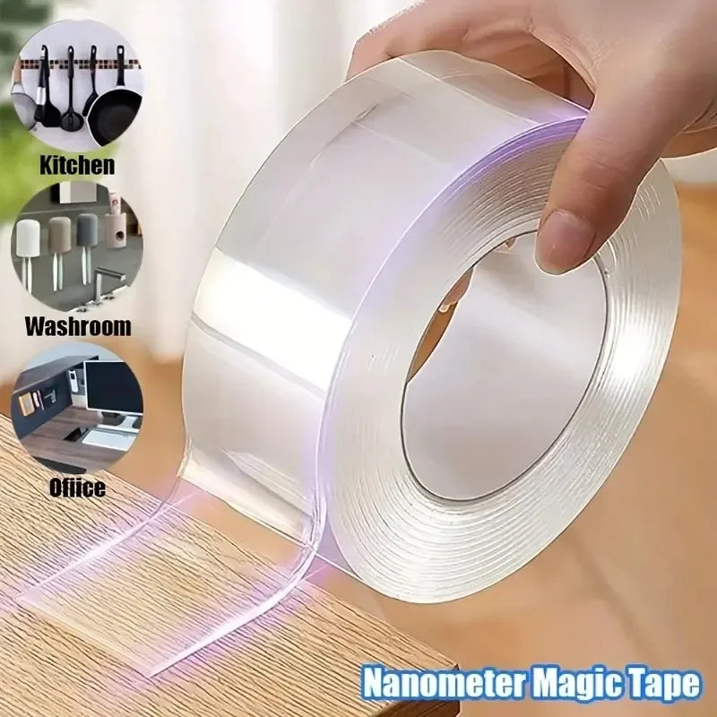 1/2/3/5M Nano Tape Tracsless Double Sided Tape Transparent No Trace Reusable Waterproof Adhesive Tape Cleanable Home