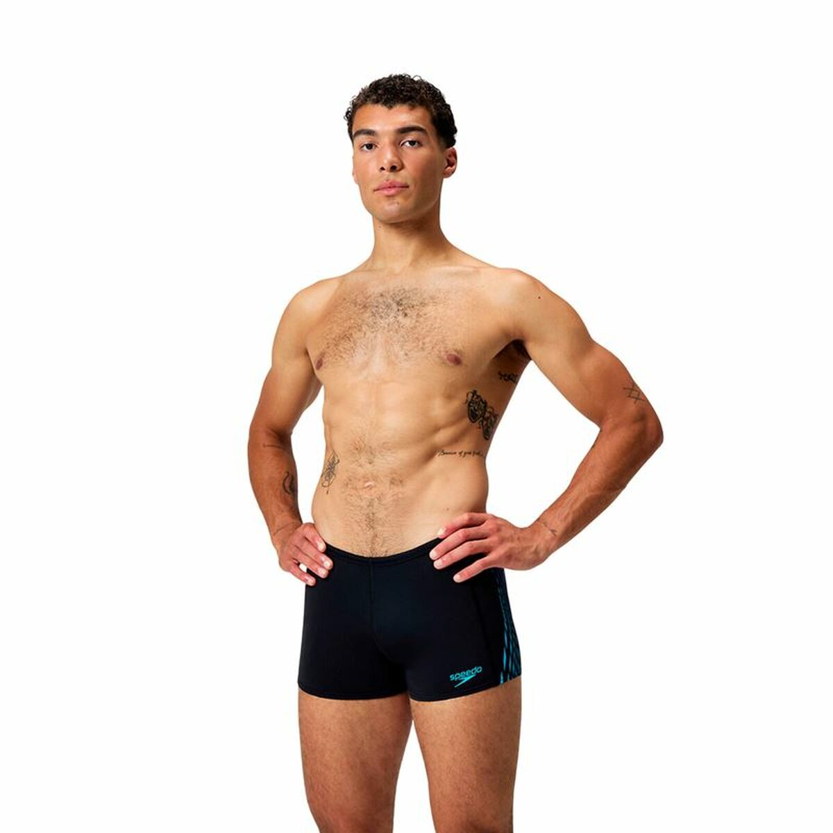 Men’s Bathing Costume Speedo Tech Panel Aquashort Black-2