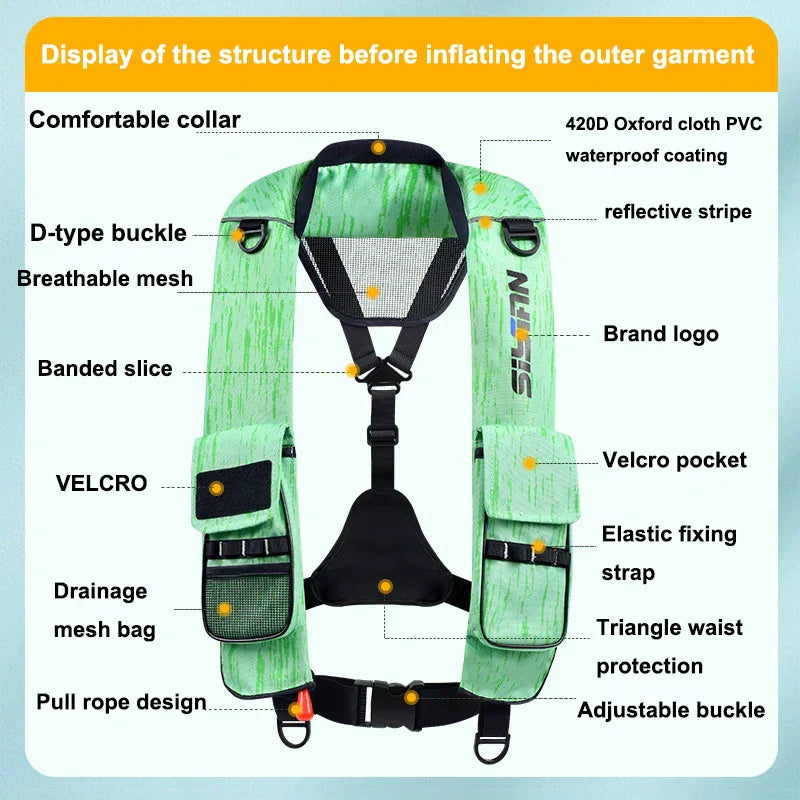Automatic Inflatable Life Jacket for Adult Swimming and Water Sports-1