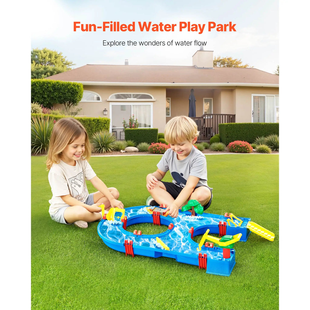 SucceBuy Water Play Table Children's Outdoor Beach Toy with 39PCS Accessories Summer Water Park Playset for Kids Activity