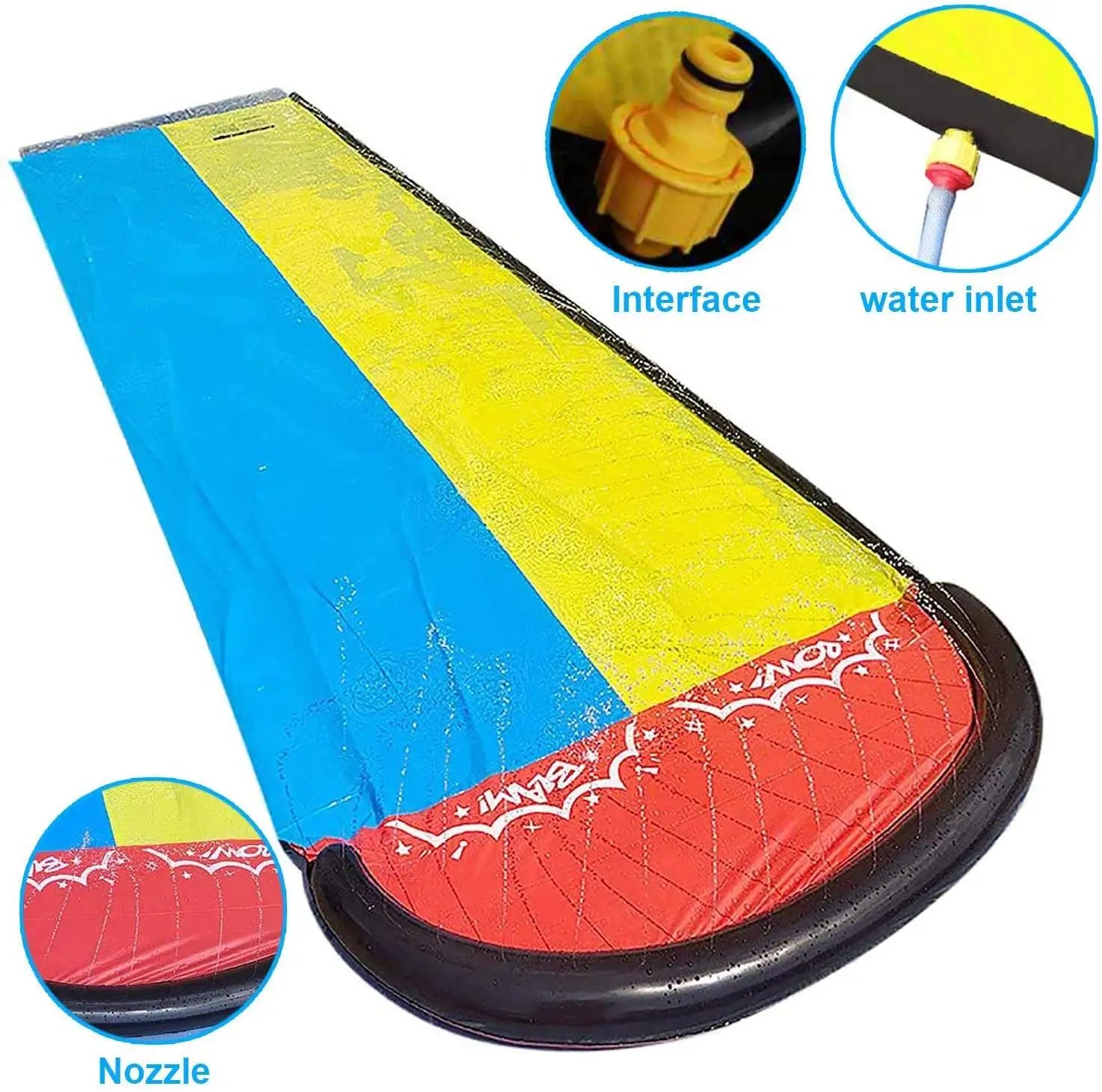 Backyard Outdoor Water Spray Toy Play Splash Inflatable Slip Slide Summer Sprinkle Water Splash Toys Game Inflatable Water Slide