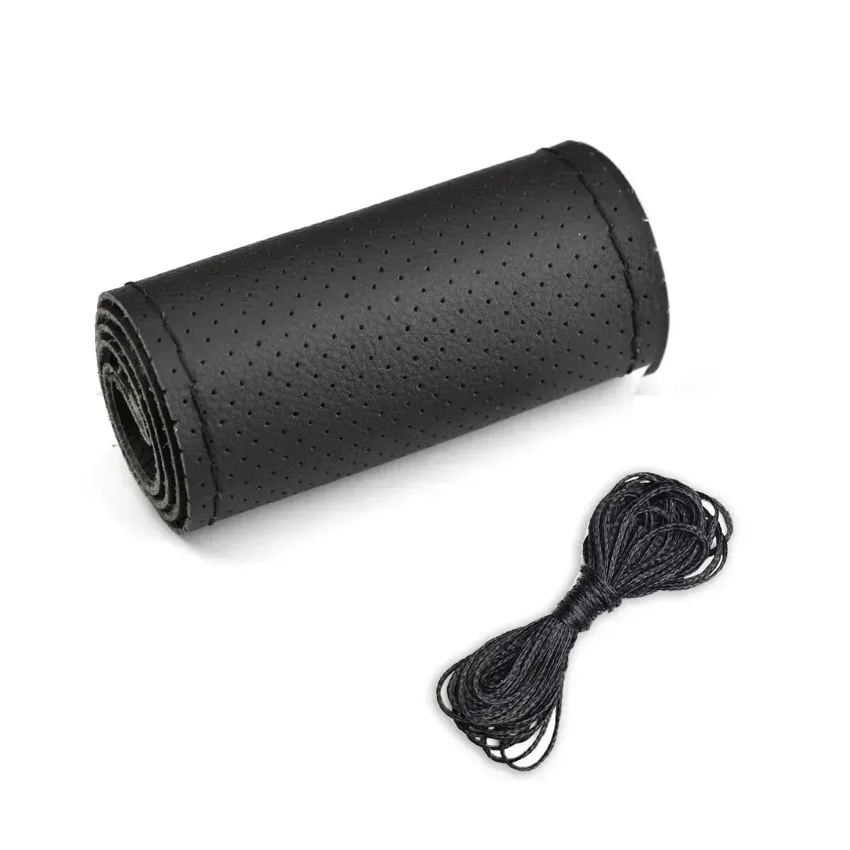 Artificial Leather Steering Wheel Cover Anti-Slip Braiding Cover For Steering Wheel 37cm-38cm Steering Wheel Protector