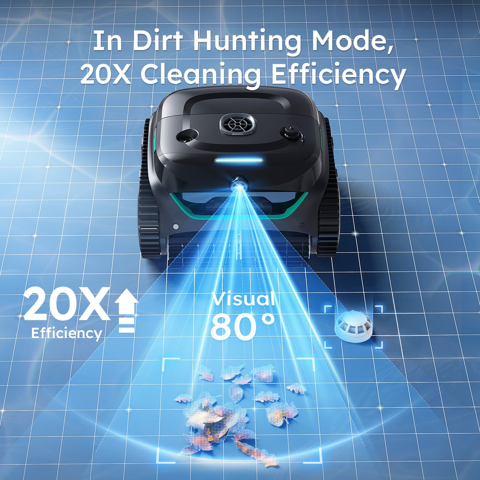 WYBOT C2 Vision Robotic Pool Cleaner Vacuum with AI Vision & Smart APP Control