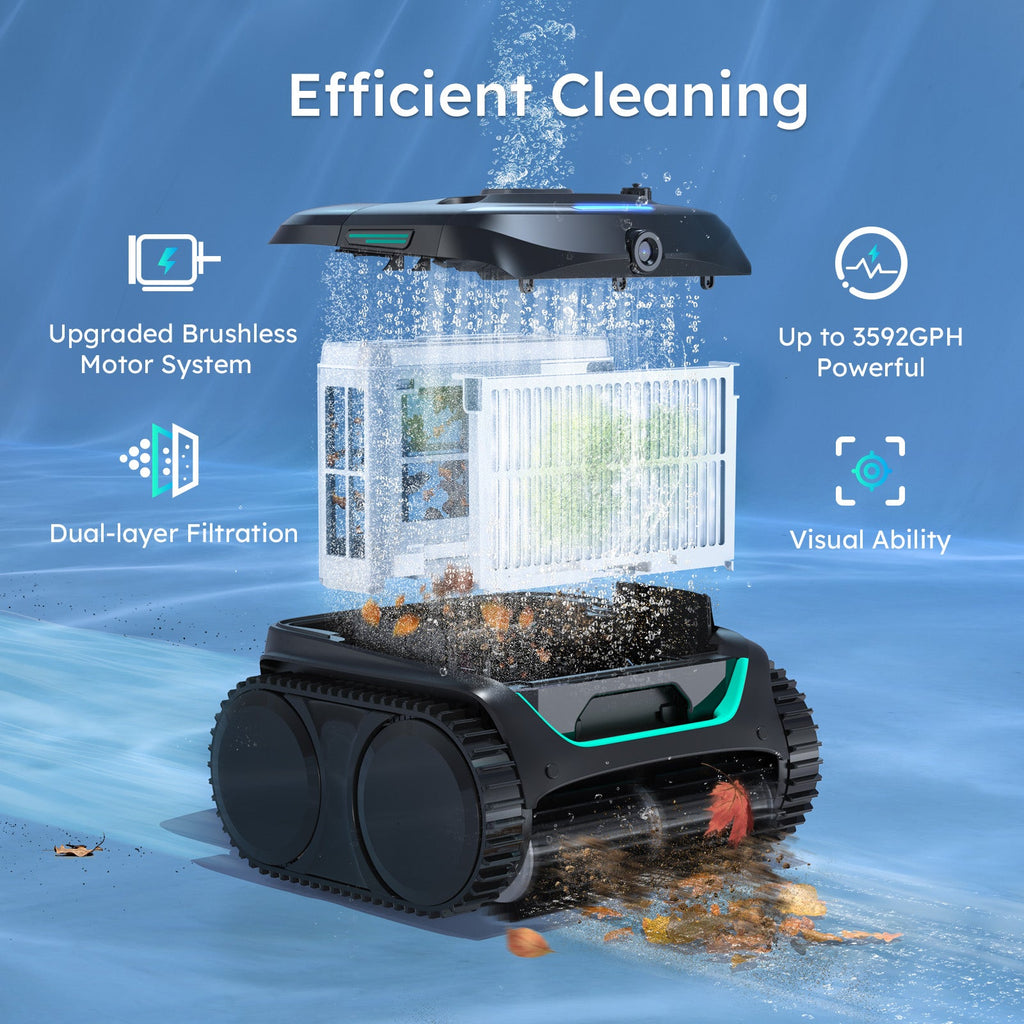 WYBOT C2 Vision Robotic Pool Cleaner Vacuum with AI Vision & Smart APP Control