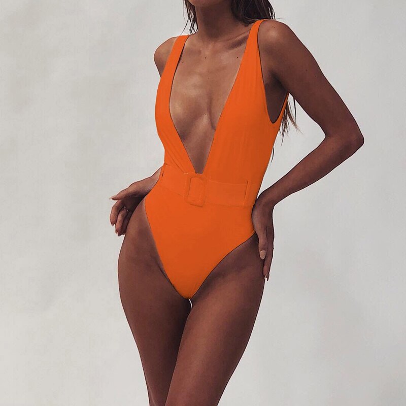 Women's Deep V-Neck Swimwear