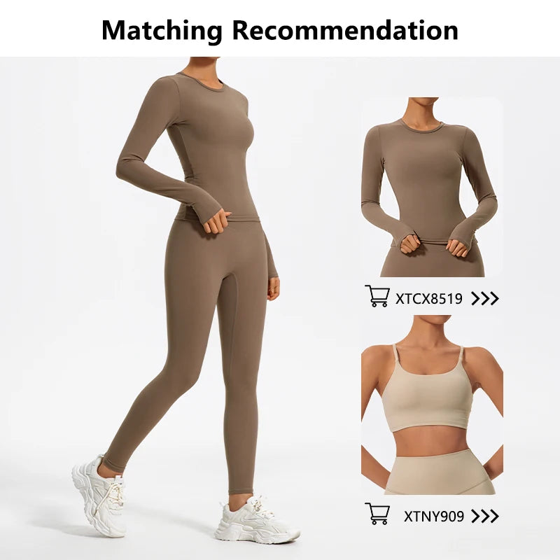 Hearuisavy Super Soft Fabrics High Waist Leggings Quick-Dry Gym Yoga Pants Running Workout Tights Push Up Sports Leggings Women